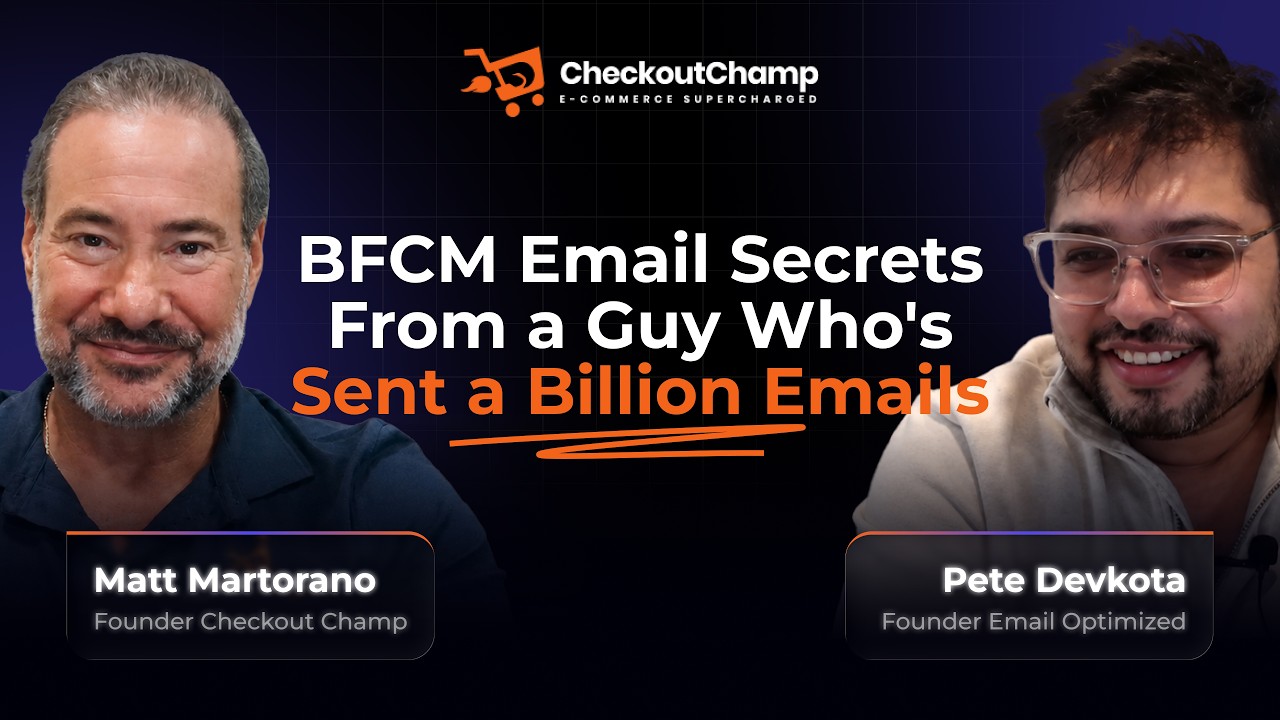 Pete Devkota on the Checkout Champ podcast: BFCM Email Secrets From a Guy Who's Sent a Billion Emails